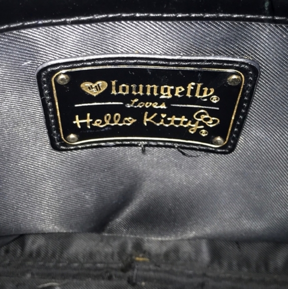 Loungefly Hello Kitty Cheetah Print Patent Leather Large Bowler Bag Purse - Picture 10 of 16